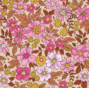 Hovedbilde Retro blomster rosa høst