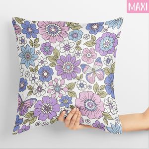 Hovedbilde Retro blomster blålilla
